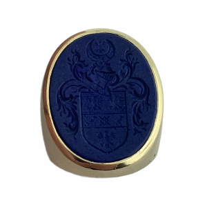 Lapis Lazuli Gold Signet Ring