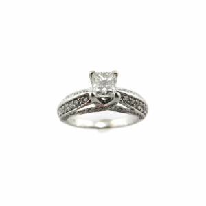 .69 Princess cut diamond in engagement ring with  79 diamonds