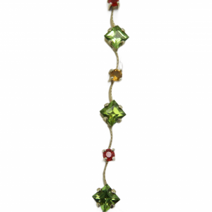 Peridot , orange and yellow gem Tennis bracelet in Yellow gold