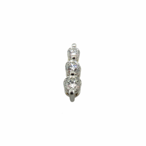 3 Natural Diamonds white gold pendant 1/2 CTW