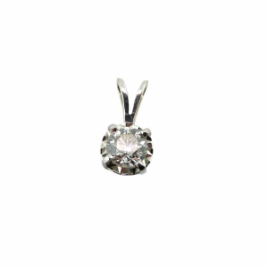 1/2 CT Solitaire Diamond Pendant in white gold