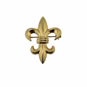 Fleur de Lis  brooch in Yellow gold