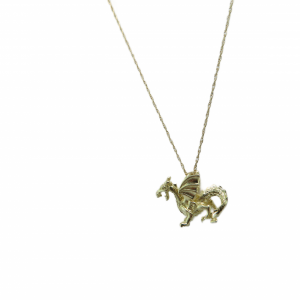 Small Dragon pendant in 14kt Yellow gold