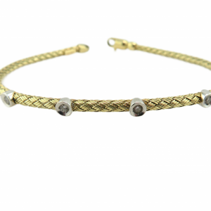 Braided look Diamond Tennis Bracelet